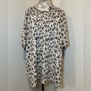 Lane Bryant Floral Ruffle Blouse